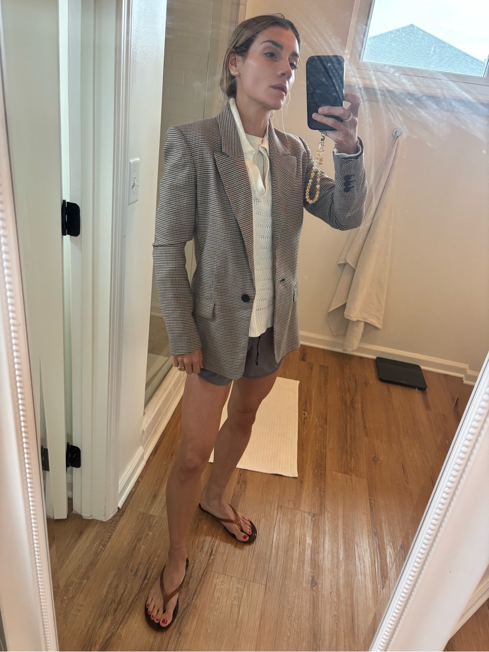 Maje Brown and Black Patterned Blazer